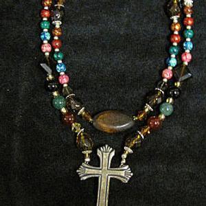 Mary And Joseph Double Strand Necklace