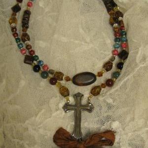 Mary And Joseph Double Strand Necklace