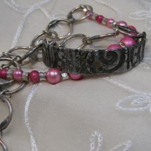 Triple Wrap Pink Beaded Bracelet